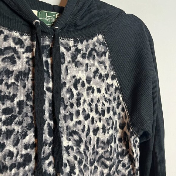 Lauren Ralph Lauren Active animal print waffle hoodie - Picture 2 of 4